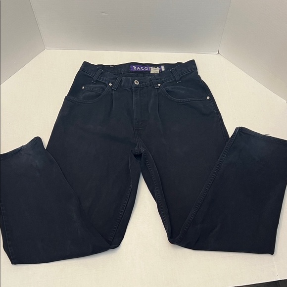 SILVERTAB LEVIS 90’s VINTAGE BAGGY BLACK JEANS 32 - Picture 1 of 16